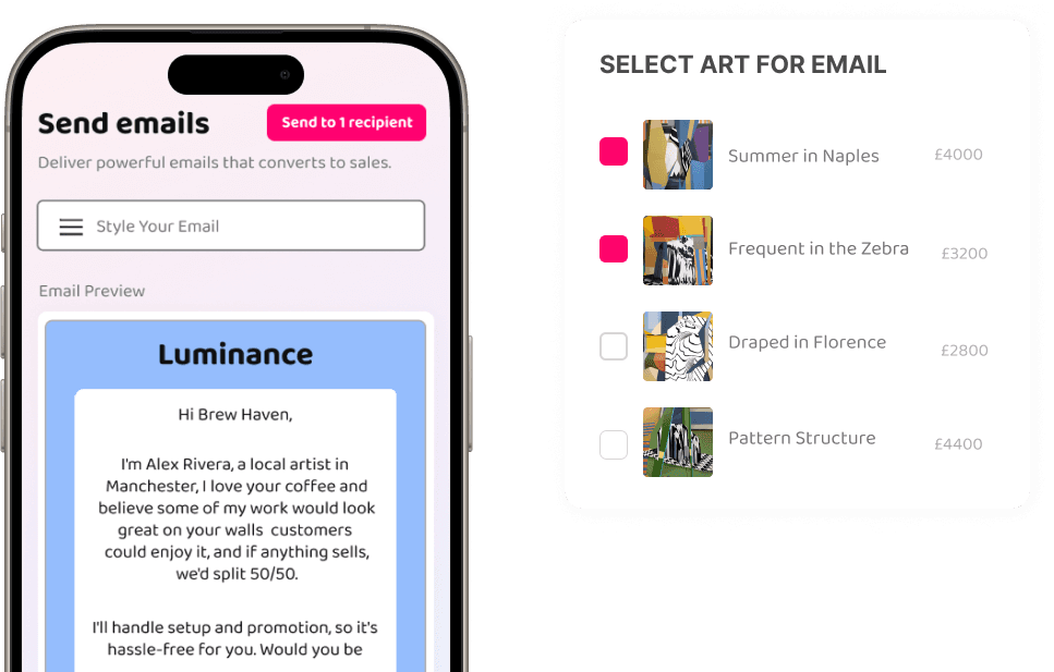 Email mini-gallery preview